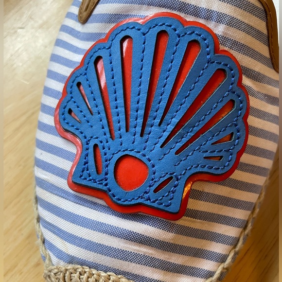 Tory Burch Crab 🦀 & Shell 🐚 Espadrilles Worn Once Size 9 - Picture 4 of 9